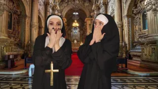 Two Nuns Transform Into Satanic Witches and Summon Satan to Fuck Him and Get Creampied