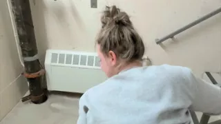 Hotel Elevator and Hallway Sex with Slutty Wife