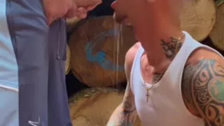 Tradesman drinks DILFs Piss in public