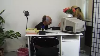 Blindfolded Blonde Slut Fucked by Creepy Masked Stud