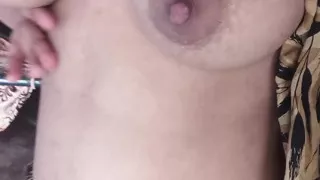 Cute college girl showing boobs and pussy
