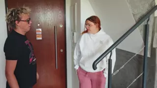 Two Guys Fuck a Cleaning Lady Using Vibrators and Make Her Take Their Cocks in Her Mouth.