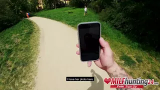 MILF hunter nails Priscilla in the park! (ENGLISH)