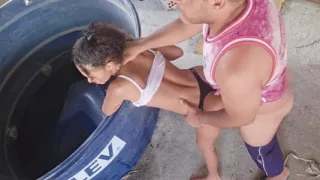 Picking up My Stepsister 100 Anal on the Terrace