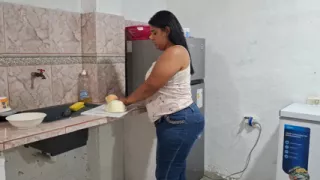 BBW Latina Pandora Strips and Shows off an Outfit