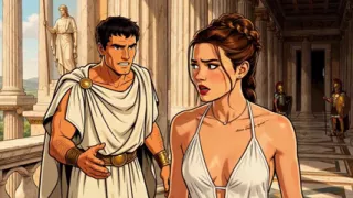 Helen of Troy Fucks and Sucks and Gets Cum Inside Her Pussy and on Her Belly