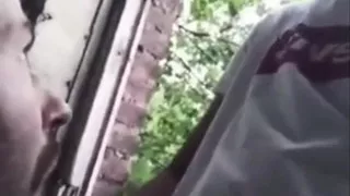 A Dude Is Jerking off in an Urban Exploration Setting and Gets Caught by a Blowjob Artist.