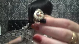 Golden rings tease and HJ! Jewerly fetish!