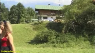 Horny Blond Mountain Girl