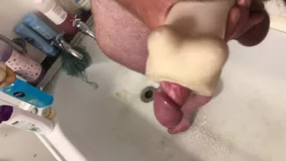 Fucking my pocket pussy.