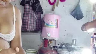 Stepsister hit ass, sucked his cock from stepbrother's cock and sucked water from his cock Hindi audio