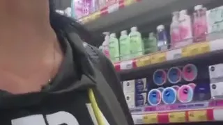 Shaving Pussy in Shop Toilet