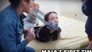 18-year-old Maia's First Time: Taped & Trained by Stepmom & Mistress