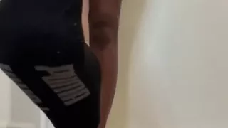 Striptease Stimulating My Clit with Wand Vibrator Squirting Orgasms