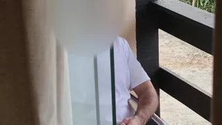Shocked Stepmom Catches Stepson Jerking Off On Balcony But Helps Him Finish