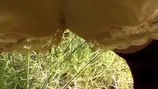 Lady in Outdoor Piss Pants