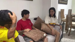 My best friend sad with jealousy while I fucked his horny wife hard after losing the bet on the Colombia - Portugal match