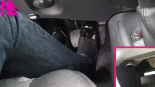 Revving with Exhaust Shot in Black Ballet Flats