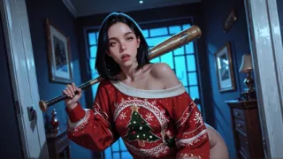 Lonely MILF Gets Her Christmas Wish from Santa While Husband's Away