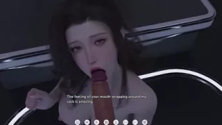 He plays by placing his penis against her breasts. gameplay