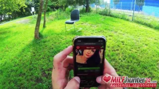 Naughty fuck date for Harleen van Hynten in a park! MILFhunter24