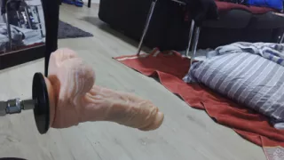 Fucking Machine with Big Dildo Fucks Me Fast and Hard to Orgasm!