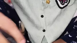 Indian newly married wife clean husband uhair