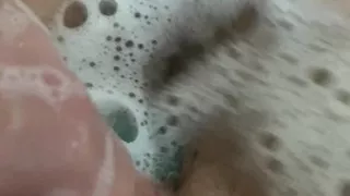 Cleaning my dirty pussy