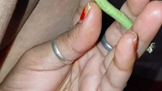 Indian fisting  with vegetable