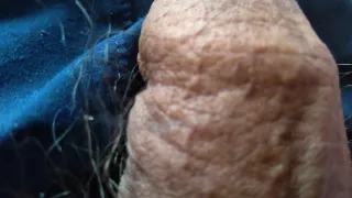 gay man grabs his fat cock while alone