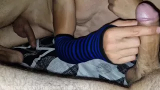 Cum Dripping on a College Student! Cum Eating!