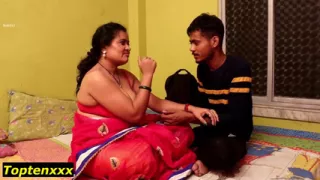 School Boy First Enjoying with Beautiful Horny Madam! Student Sex