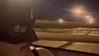 Almost Caught: Leather Muscle God's Risky Bridge Flex & Stroke