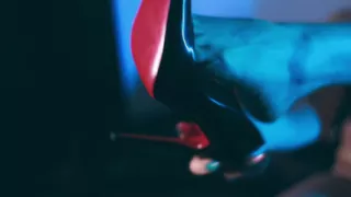 Bouncing on a Giant Unicorn Dildo