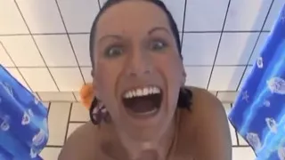Followed the Perverted Slut Into the Women's Shower