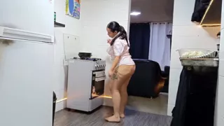 Stephanie Strips and Makes Food for You