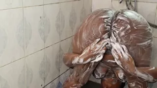Masturbating Her Pussy in the Bathing Room