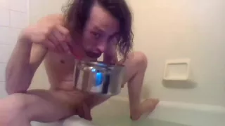 Eating Pasta Naked on Edge of My Bathtub and Pissing