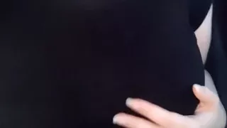 Horny Slut Starts Fingering Her Wet Pussy in the Back of the Taxi Driver