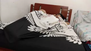 Stepmom Has Sex Under the Covers with Her Stupid Stepson