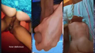Cuckold role: getting off while rewatching videos of your wife, a real MILF, fucked and as cum dump for big cocks