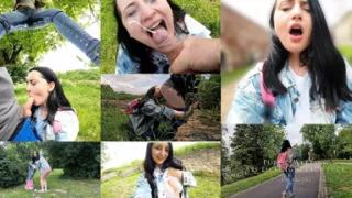 Eva Brooks Outdoors Wetting and Blow Job