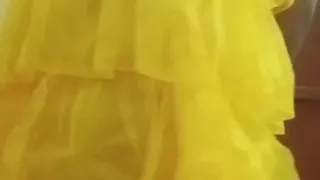 Indian Gay Crossdresser Gaurisissy XXX Sex in Yellow Lehenga