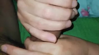 Auntie saw him naked and wanted to take care of her stepnephew's cock.