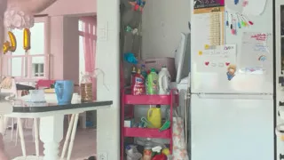 Walking around the house naked and masturbating