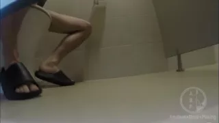 Boy Caught Jerking His Uncut Cock in Public Toilets Cubicle