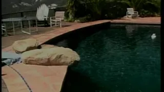 Platinum blonde MILF fucked wildly by the pool