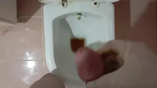 I pissing first with my little shemale dick and then masturbate and cum - Part 3