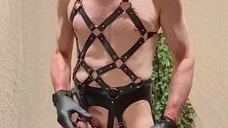 Mature Man Has Big Erection And Tight Balls