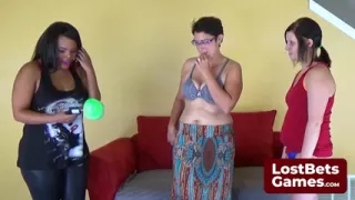 The ultimate Strip Greek Roulette loser spreads her legs